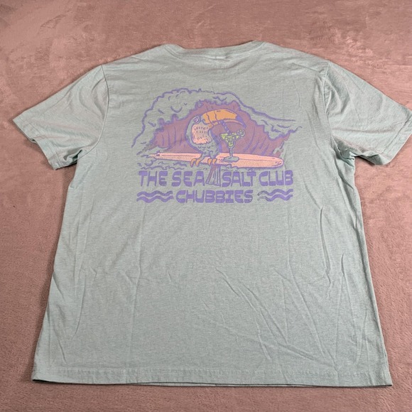 chubbies Other - Chubbies Shirt Mens Small Blue Sea Salt Club Toucan Graphic Tee Casual Weekend